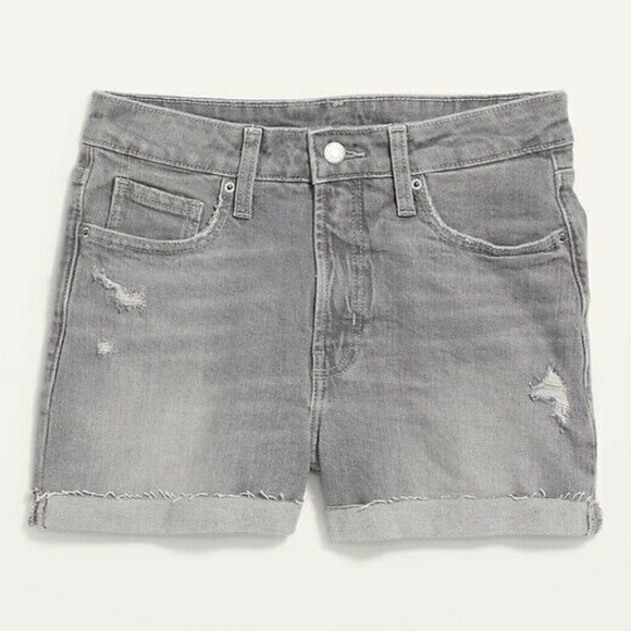NWT: old navy High-Waisted O.G. Gray Cut-Off Jean Shorts (22) $40 - Picture 2 of 13